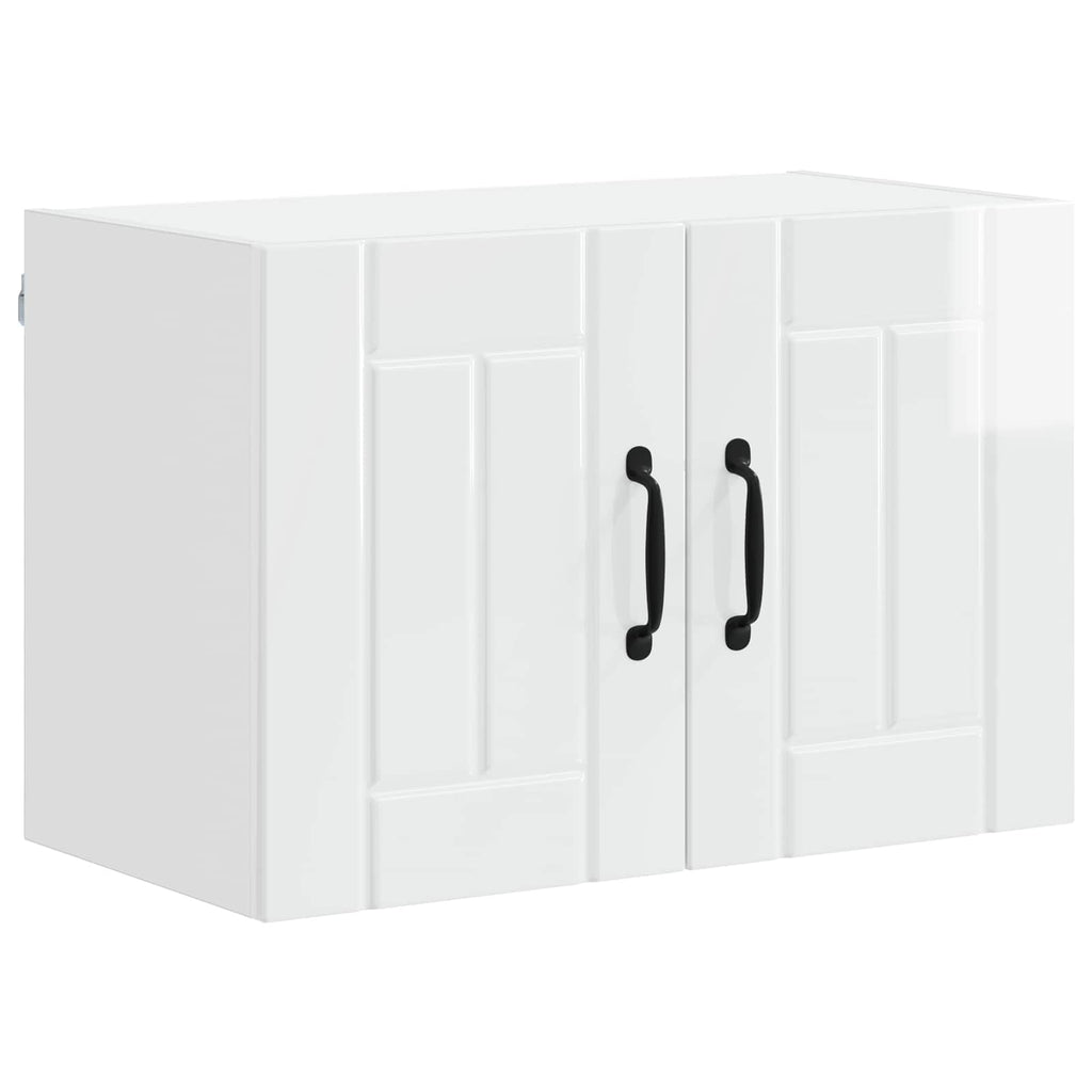 vidaXL Szafka ścienna LUCCA 2 pcs Biały wysoki połysk 60 x 31 x 40 cm