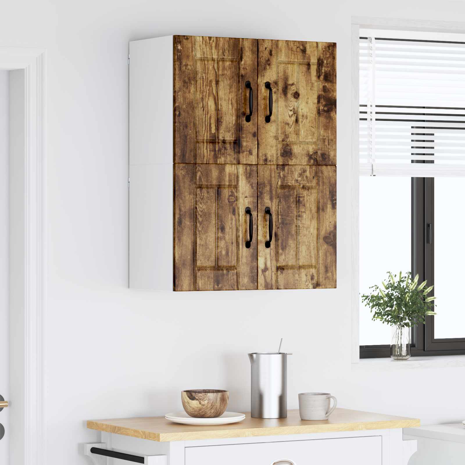 vidaXL Szafka ścienna LUCCA 2 pcs Dąb wędzony 60 x 31 x 40 cm