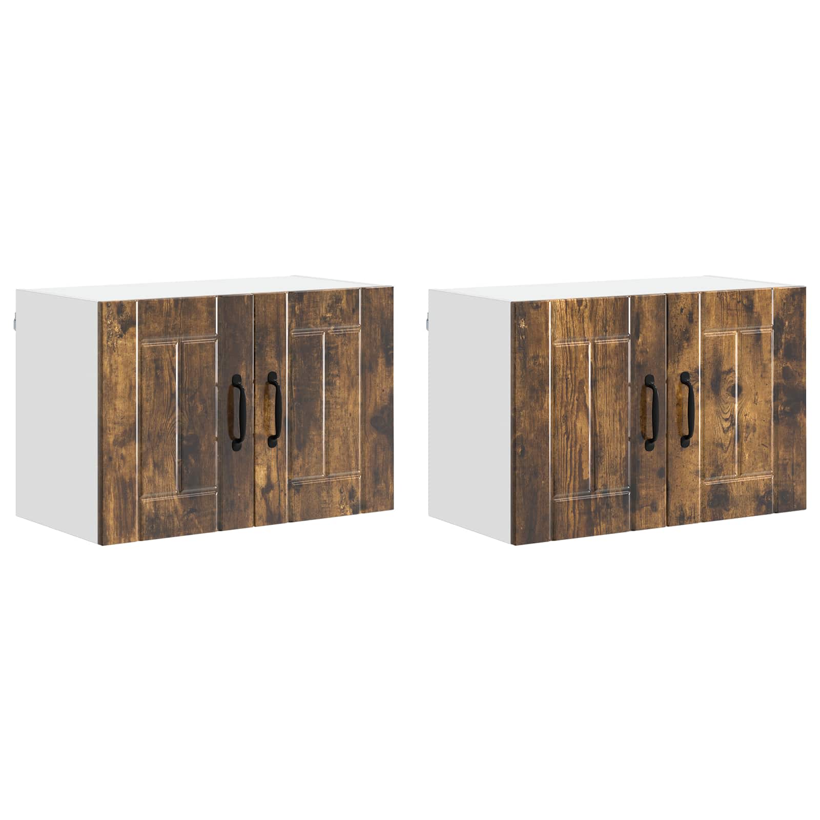 vidaXL Szafka ścienna LUCCA 2 pcs Dąb wędzony 60 x 31 x 40 cm