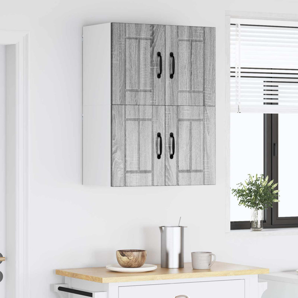 vidaXL Szafka ścienna LUCCA 2 pcs Szary Sonoma 60 x 31 x 40 cm