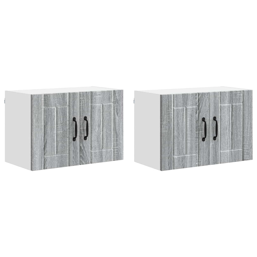 vidaXL Szafka ścienna LUCCA 2 pcs Szary Sonoma 60 x 31 x 40 cm