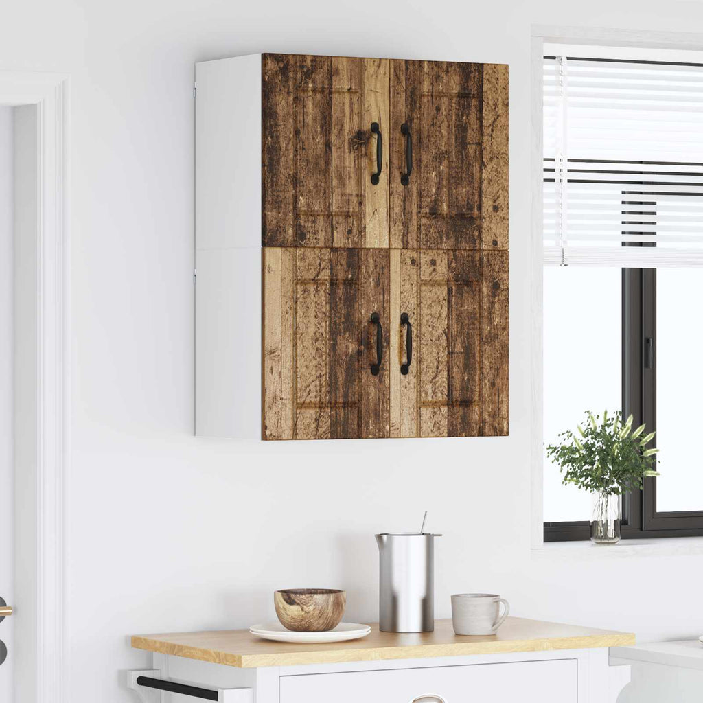 vidaXL Szafka ścienna LUCCA 2 pcs Stare drewno 60 x 31 x 40 cm