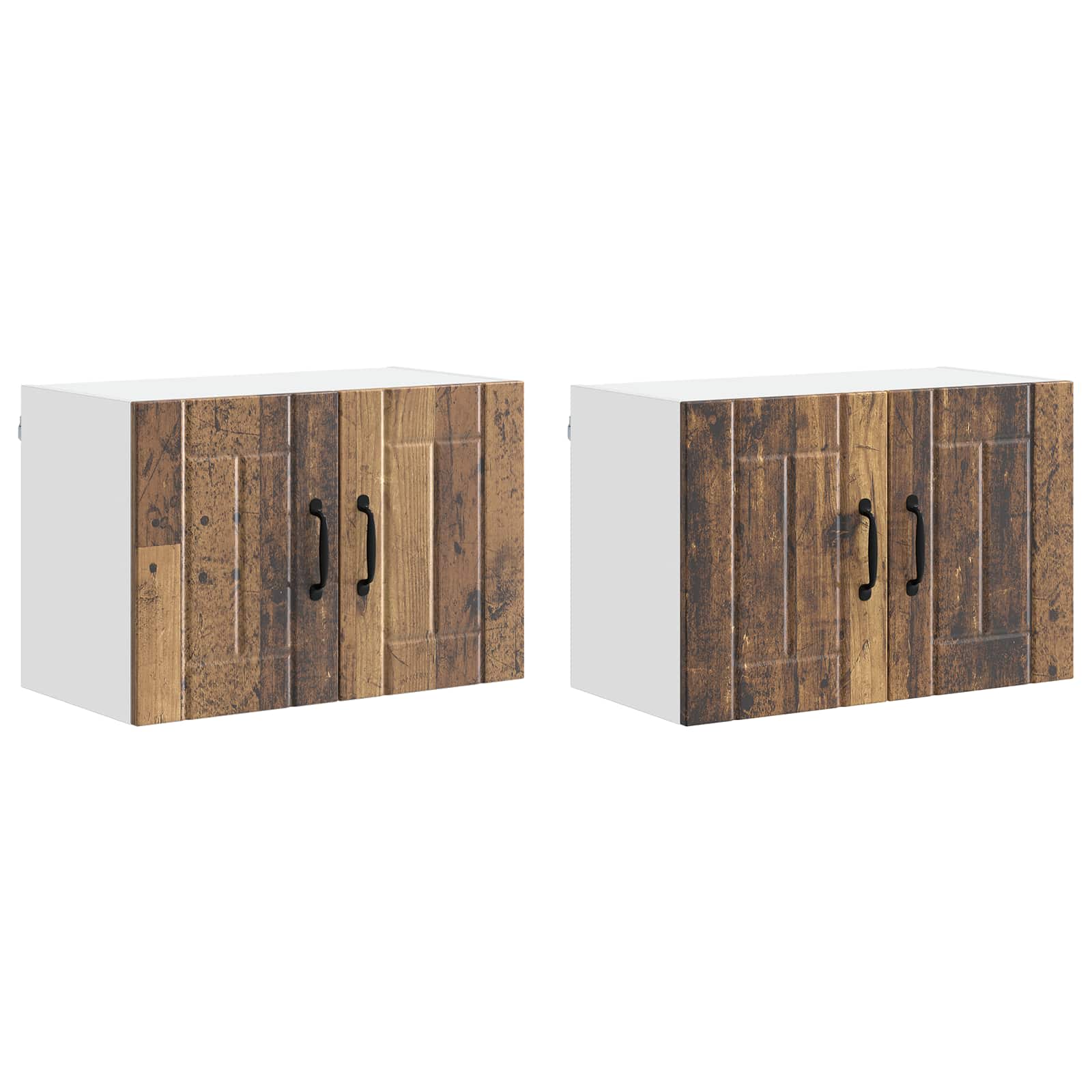 vidaXL Szafka ścienna LUCCA 2 pcs Stare drewno 60 x 31 x 40 cm