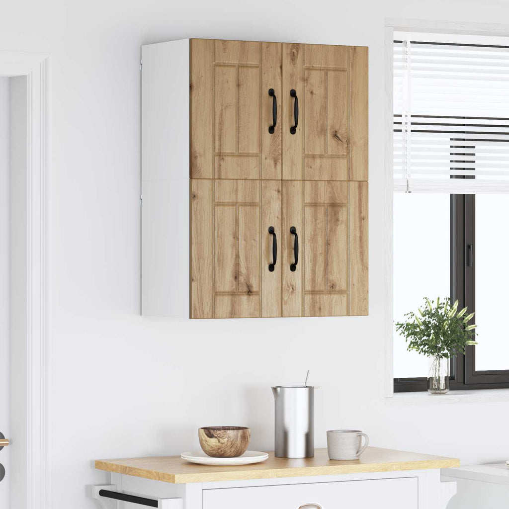 vidaXL Szafka ścienna LUCCA 2 pcs Dąb artisan 60 x 31 x 40 cm
