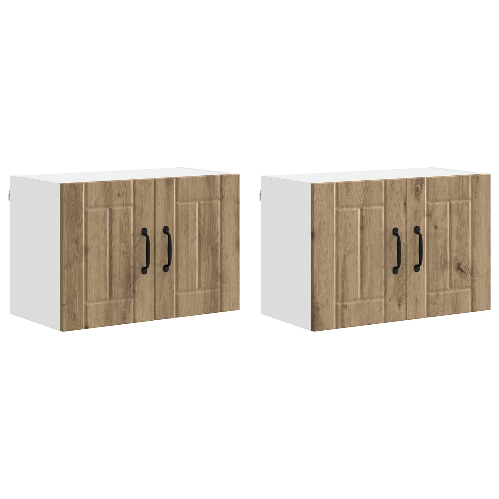 vidaXL Szafka ścienna LUCCA 2 pcs Dąb artisan 60 x 31 x 40 cm