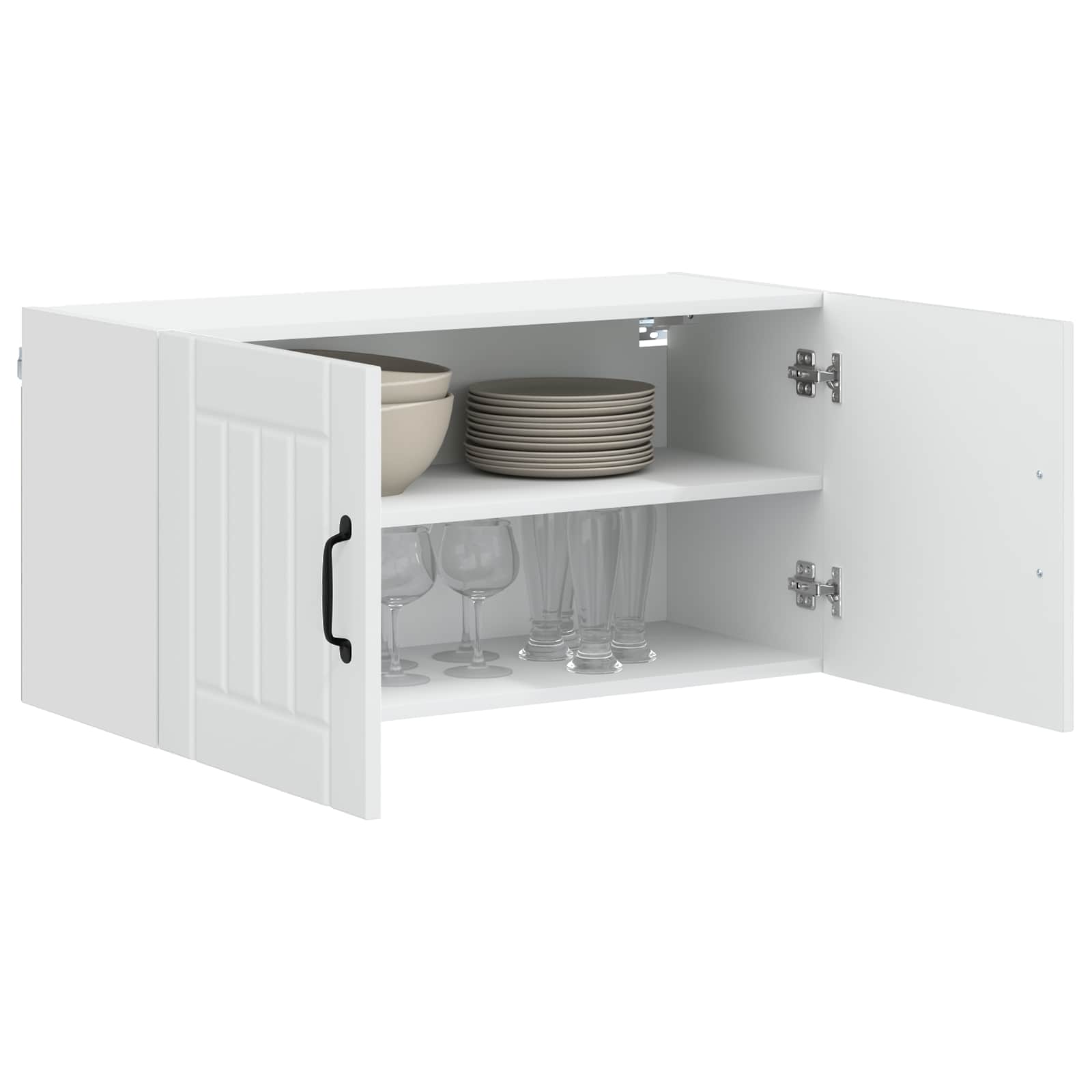vidaXL Szafka ścienna LUCCA Biały 80 x 31 x 40 cm Drewno inżynieryjne