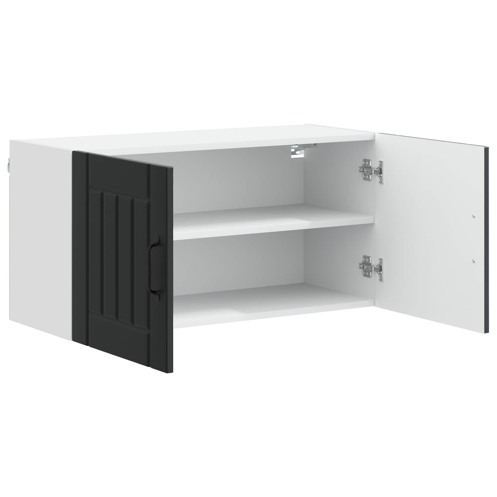 vidaXL Szafka ścienna LUCCA Czarny 80 x 31 x 40 cm Drewno inżynieryjne