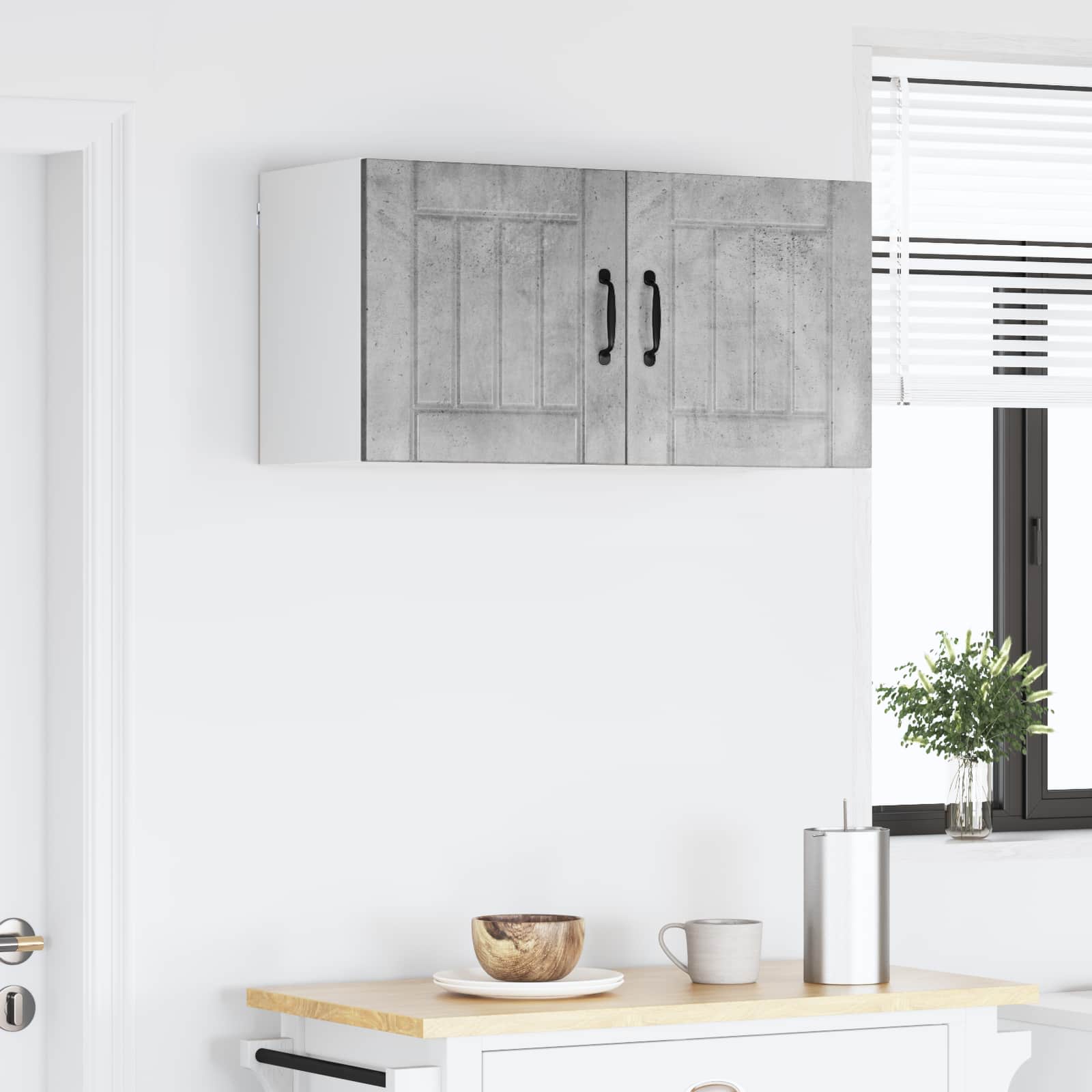 vidaXL Szafka ścienna LUCCA Betonowy szary 80 x 31 x 40 cm