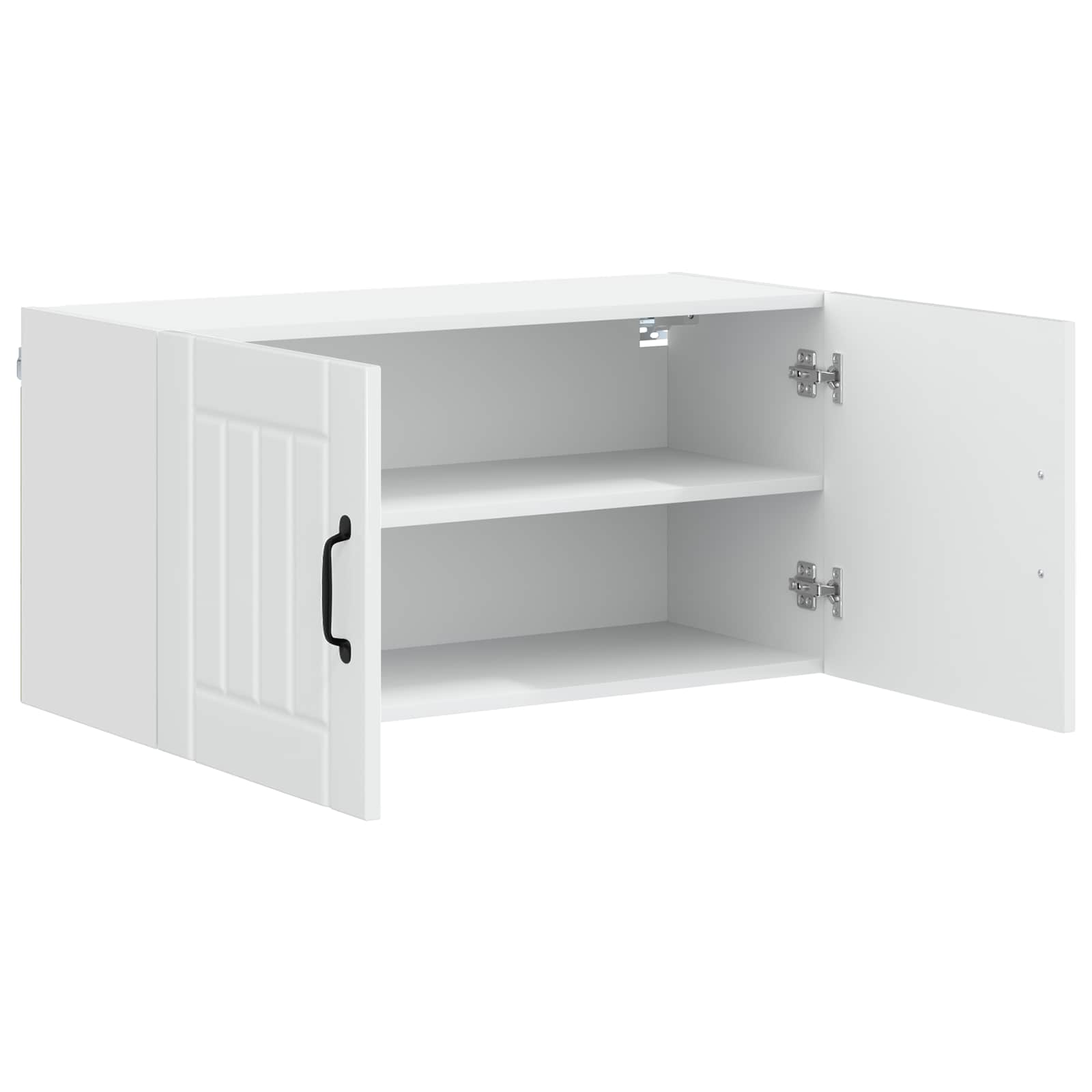 vidaXL Szafka ścienna LUCCA Biały wysoki połysk 80 x 31 x 40 cm