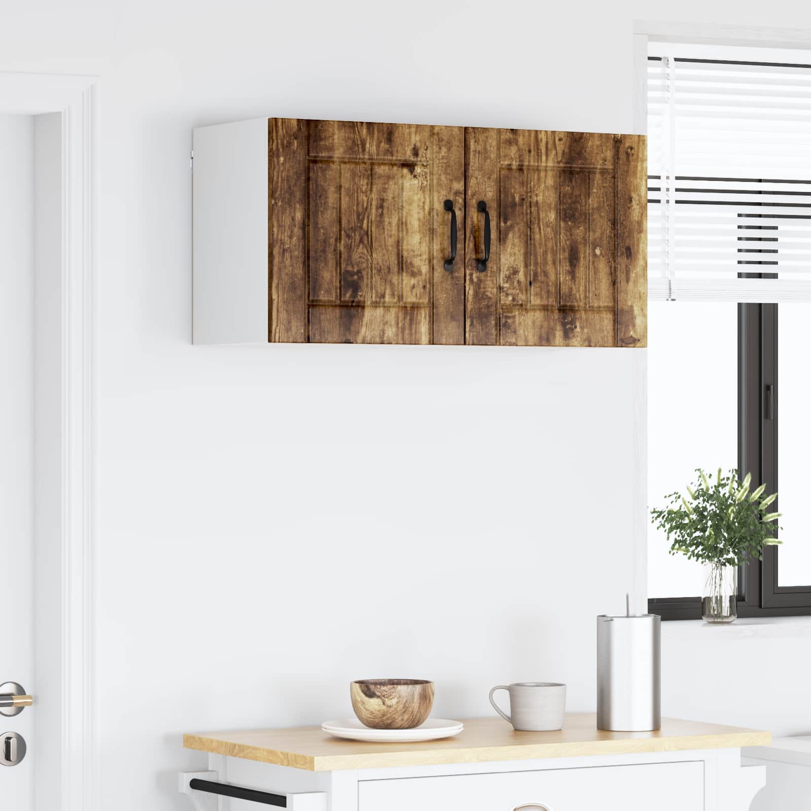 vidaXL Szafka ścienna LUCCA Dąb wędzony 80 x 31 x 40 cm