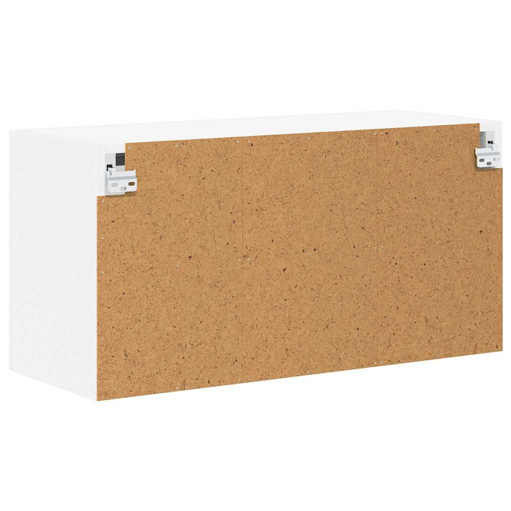 vidaXL Szafka szklana na ścianę LUCCA Biały 80 x 31 x 40 cm