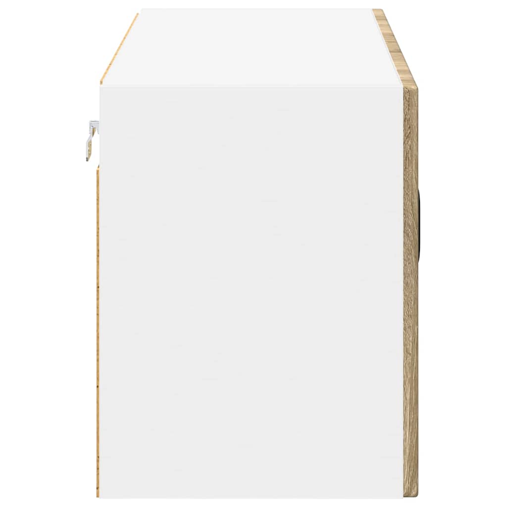 vidaXL Szafka szklana na ścianę LUCCA dąb Sonoma 80 x 31 x 40 cm