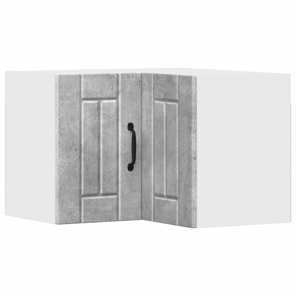 vidaXL Szafka narożna na ścianę LUCCA Betonowy szary 57 x 57 x 40 cm