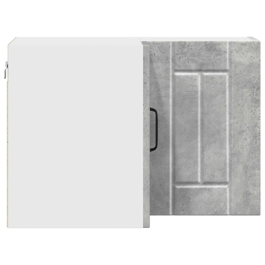 vidaXL Szafka narożna na ścianę LUCCA Betonowy szary 57 x 57 x 40 cm