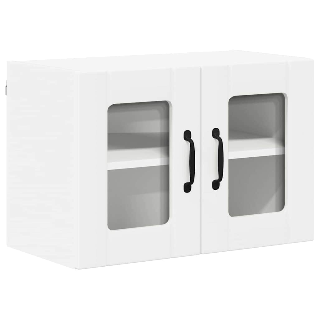 vidaXL Szafka szklana na ścianę LUCCA 2 pcs Biały 60 x 31 x 40 cm