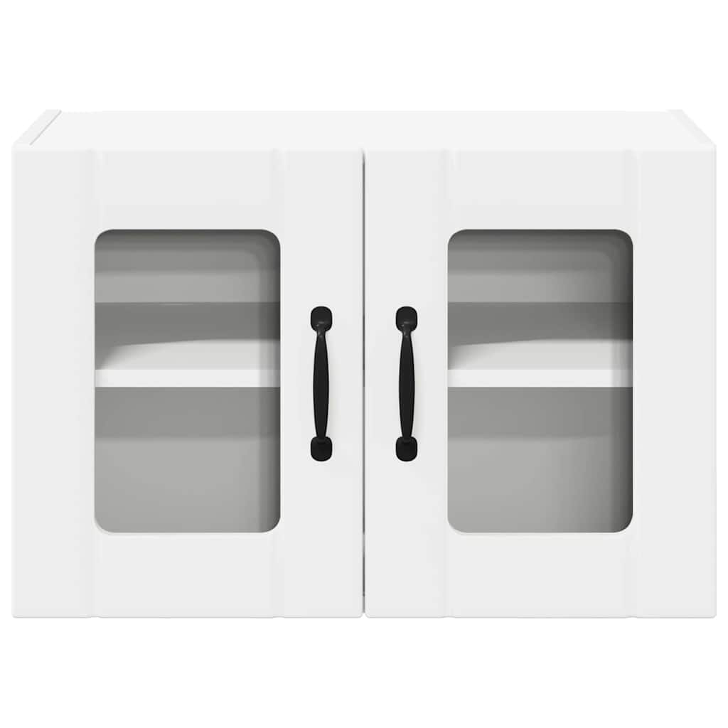 vidaXL Szafka szklana na ścianę LUCCA 2 pcs Biały 60 x 31 x 40 cm