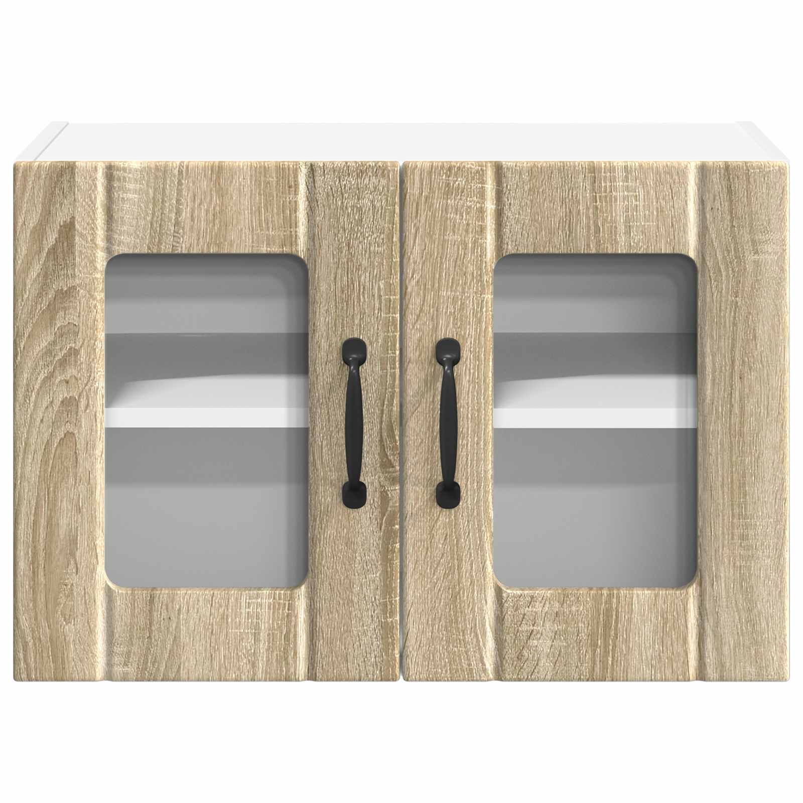 vidaXL Szafka szklana na ścianę LUCCA 2 pcs dąb Sonoma 60 x 31 x 40 cm