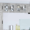 vidaXL Szafka szklana na ścianę LUCCA Betonowy szary 60 x 31 x 40 cm