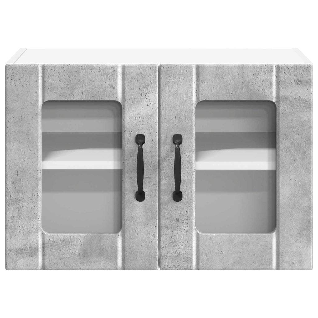 vidaXL Szafka szklana na ścianę LUCCA Betonowy szary 60 x 31 x 40 cm