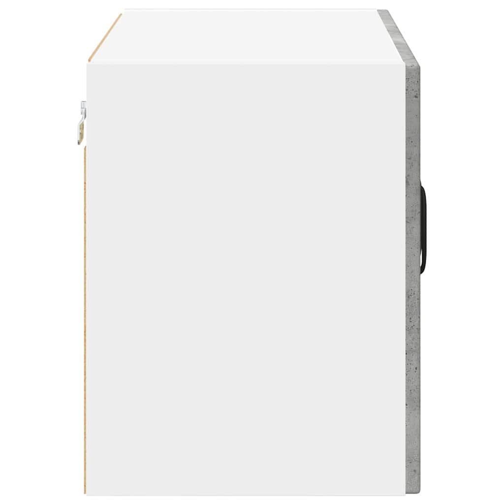 vidaXL Szafka szklana na ścianę LUCCA Betonowy szary 60 x 31 x 40 cm