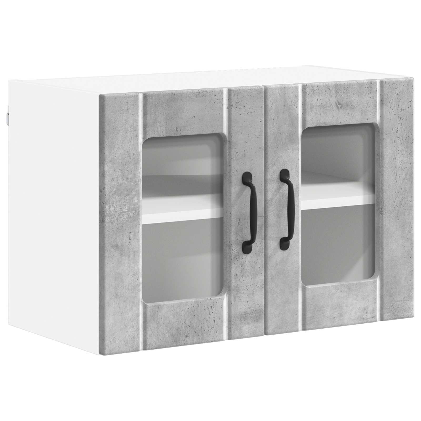 vidaXL Szafka szklana na ścianę LUCCA 2 pcs Betonowy szary