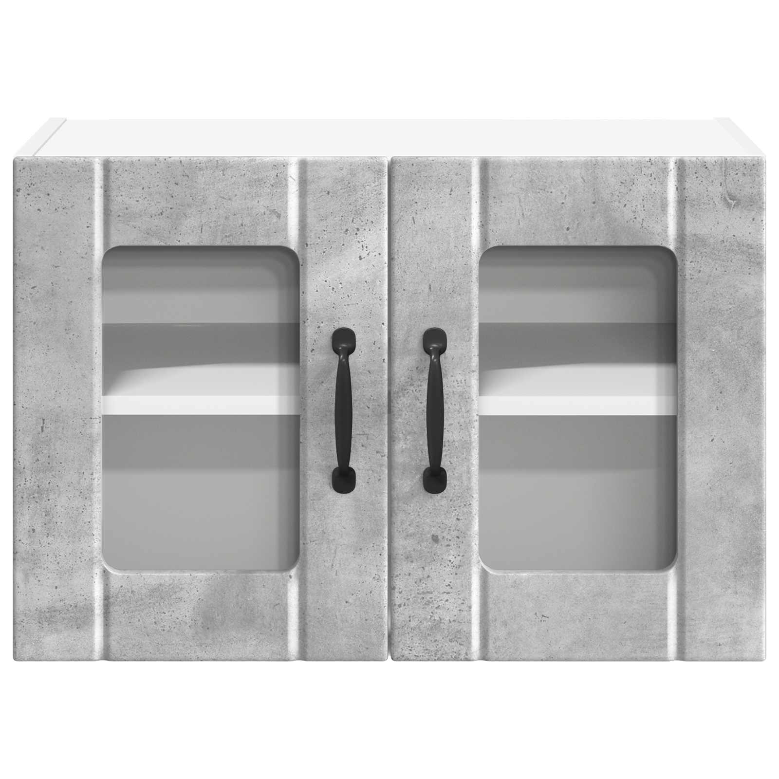 vidaXL Szafka szklana na ścianę LUCCA 2 pcs Betonowy szary