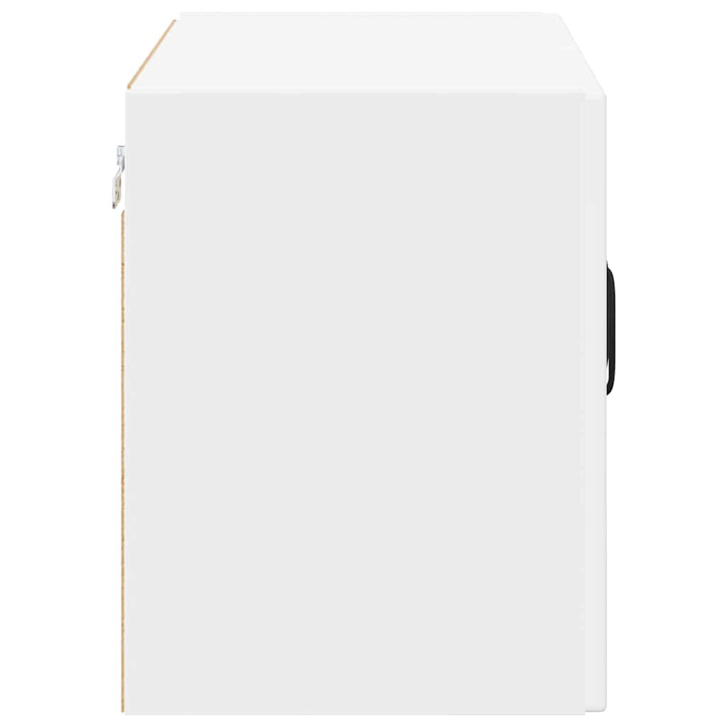 vidaXL Szafka szklana na ścianę LUCCA 2 pcs Biały wysoki połysk