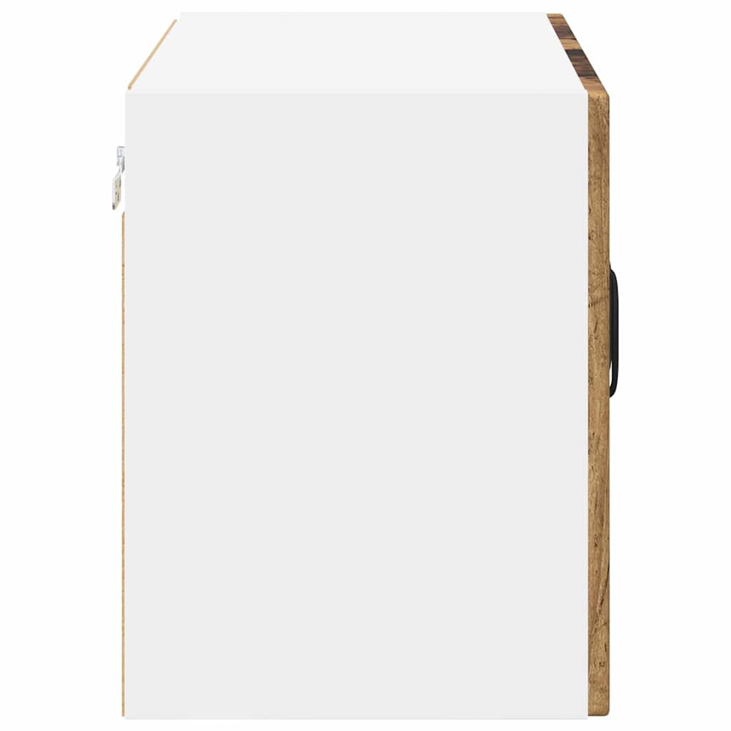 vidaXL Szafka szklana na ścianę LUCCA 2 pcs Stare drewno
