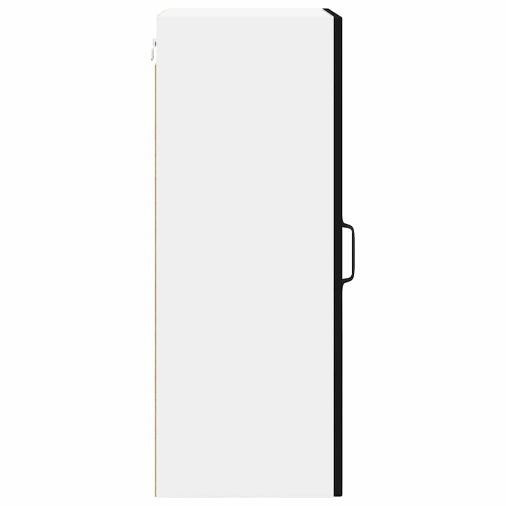 vidaXL Szafka szklana na ścianę LUCCA Czarny 40 x 31 x 80 cm