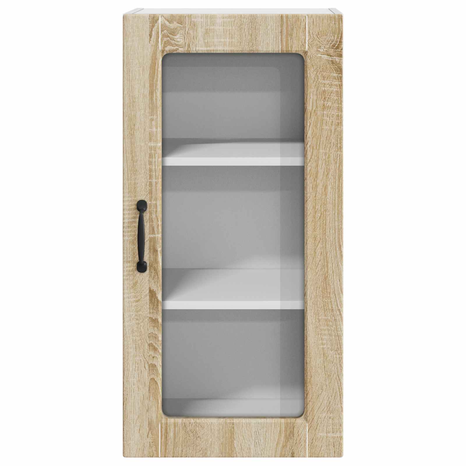 vidaXL Szafka szklana na ścianę LUCCA 2 pcs dąb Sonoma 40 x 31 x 80 cm