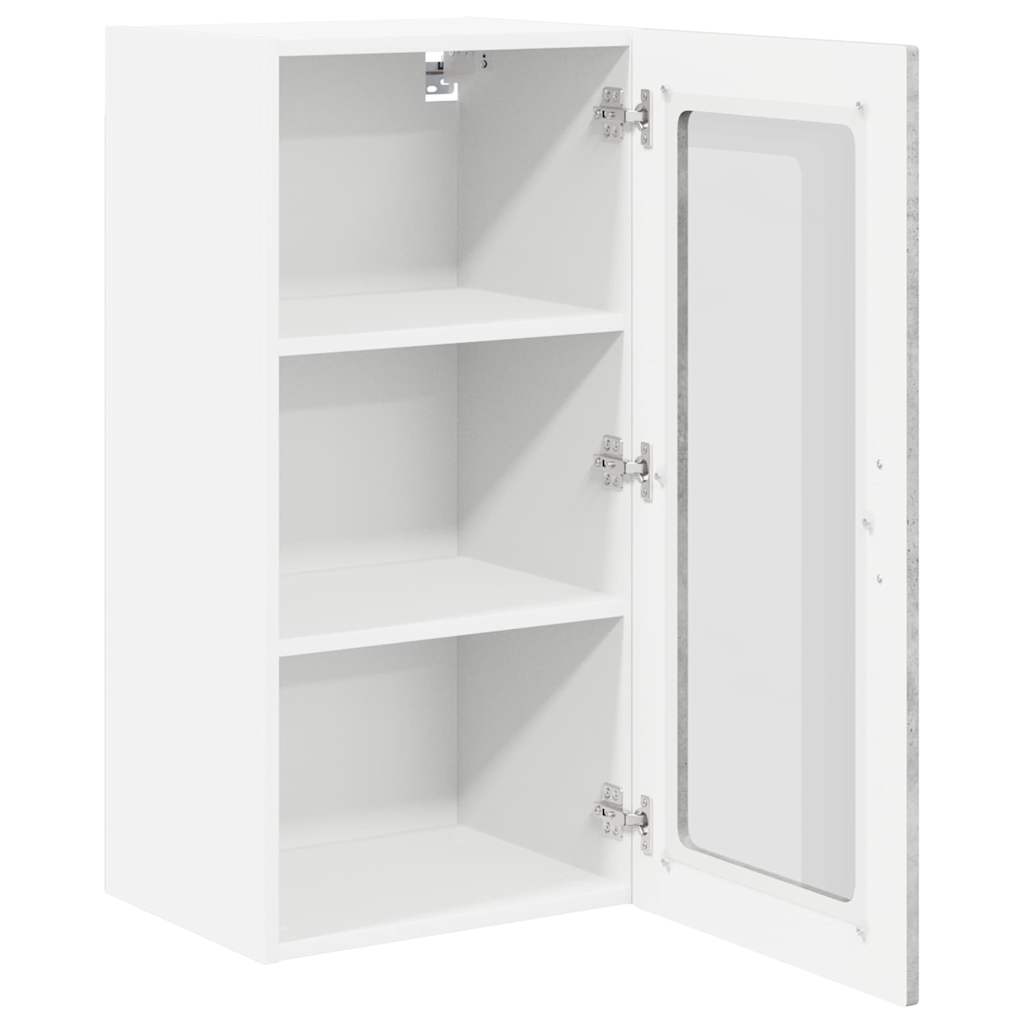 vidaXL Szafka szklana na ścianę LUCCA 2 pcs Betonowy szary