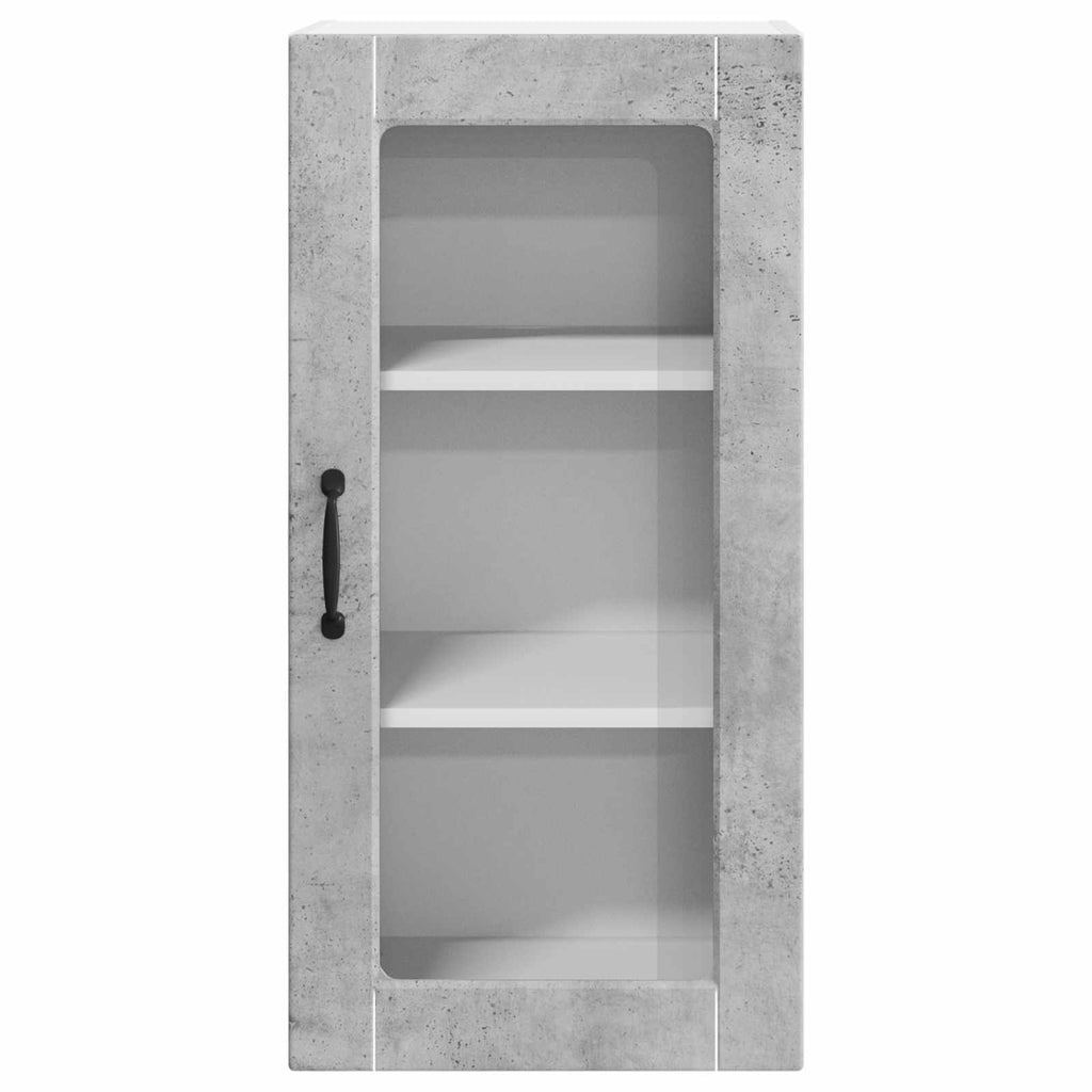 vidaXL Szafka szklana na ścianę LUCCA 2 pcs Betonowy szary