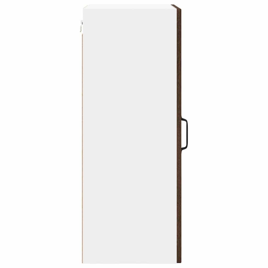 vidaXL Szafka szklana na ścianę LUCCA 2 pcs Brązowy dąb