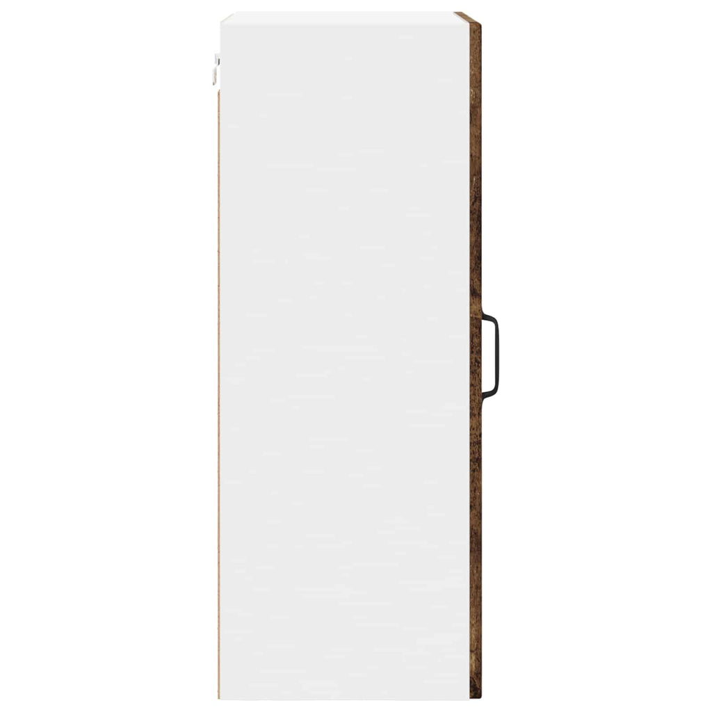 vidaXL Szafka szklana na ścianę LUCCA 2 pcs Stare drewno