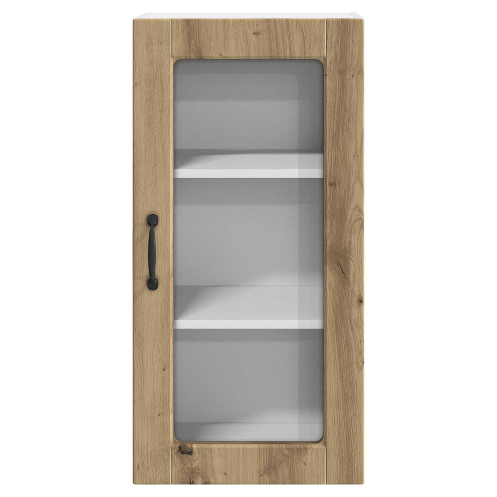 vidaXL Szafka szklana na ścianę LUCCA 2 pcs Dąb artisan