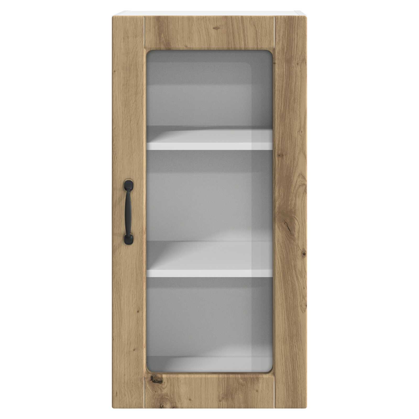 vidaXL Szafka szklana na ścianę LUCCA 2 pcs Dąb artisan