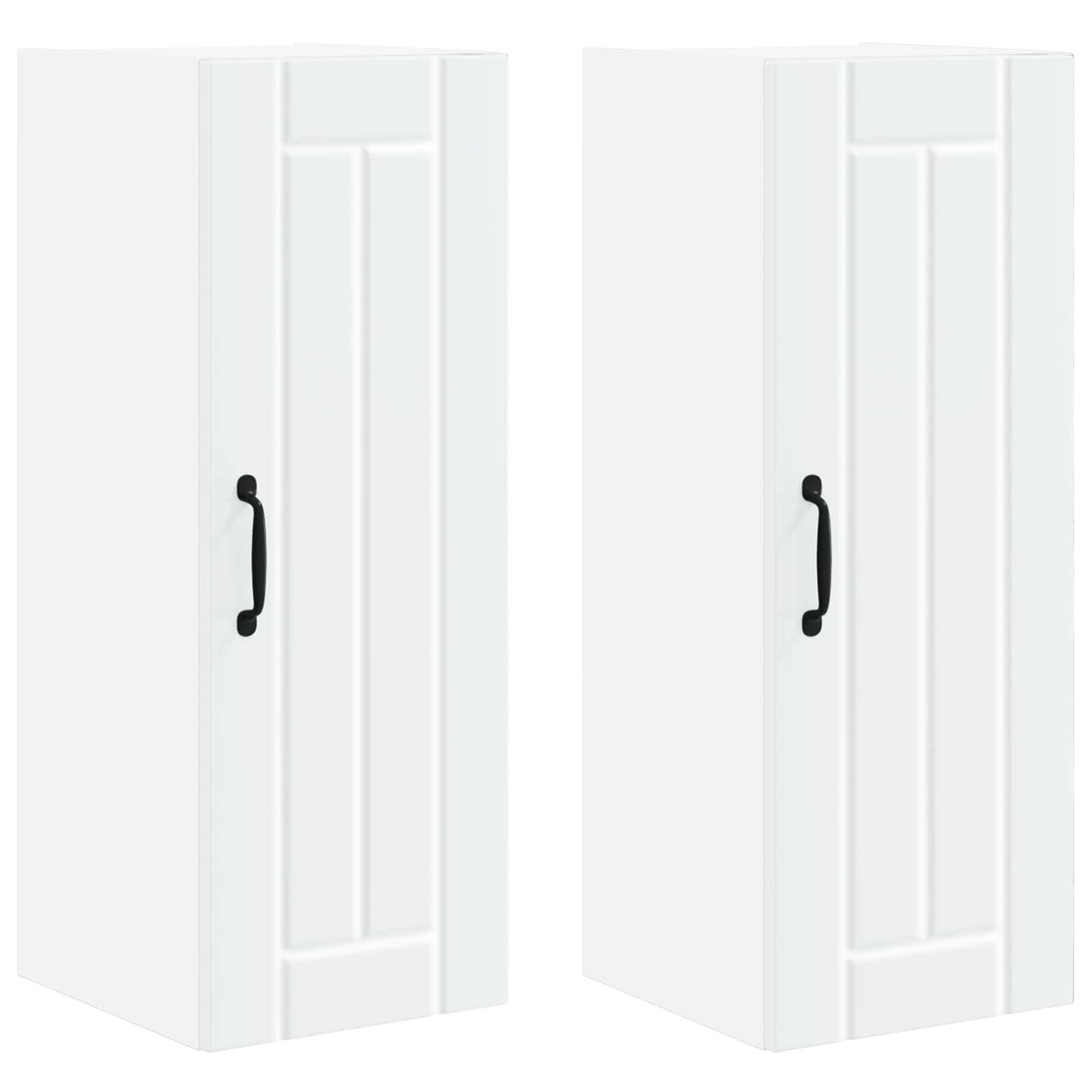 vidaXL Szafka ścienna LUCCA 2 pcs Biały 30 x 31 x 80 cm