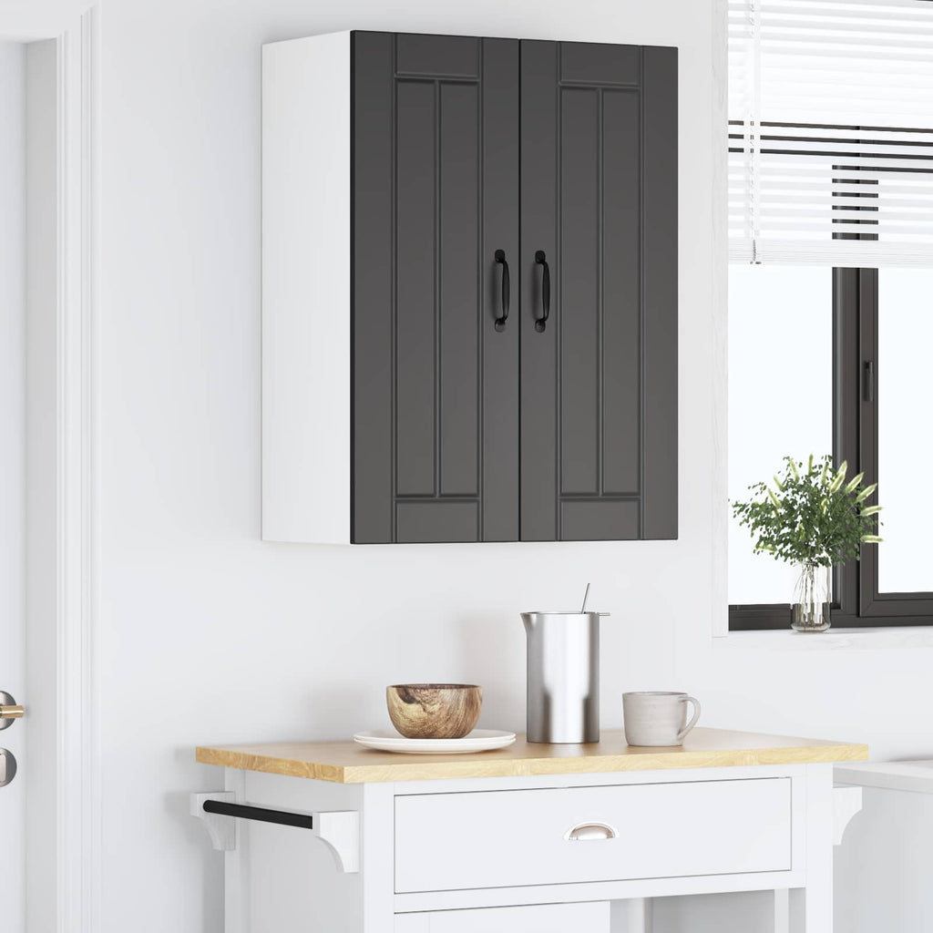vidaXL Szafka ścienna LUCCA 2 pcs Czarny 30 x 31 x 80 cm