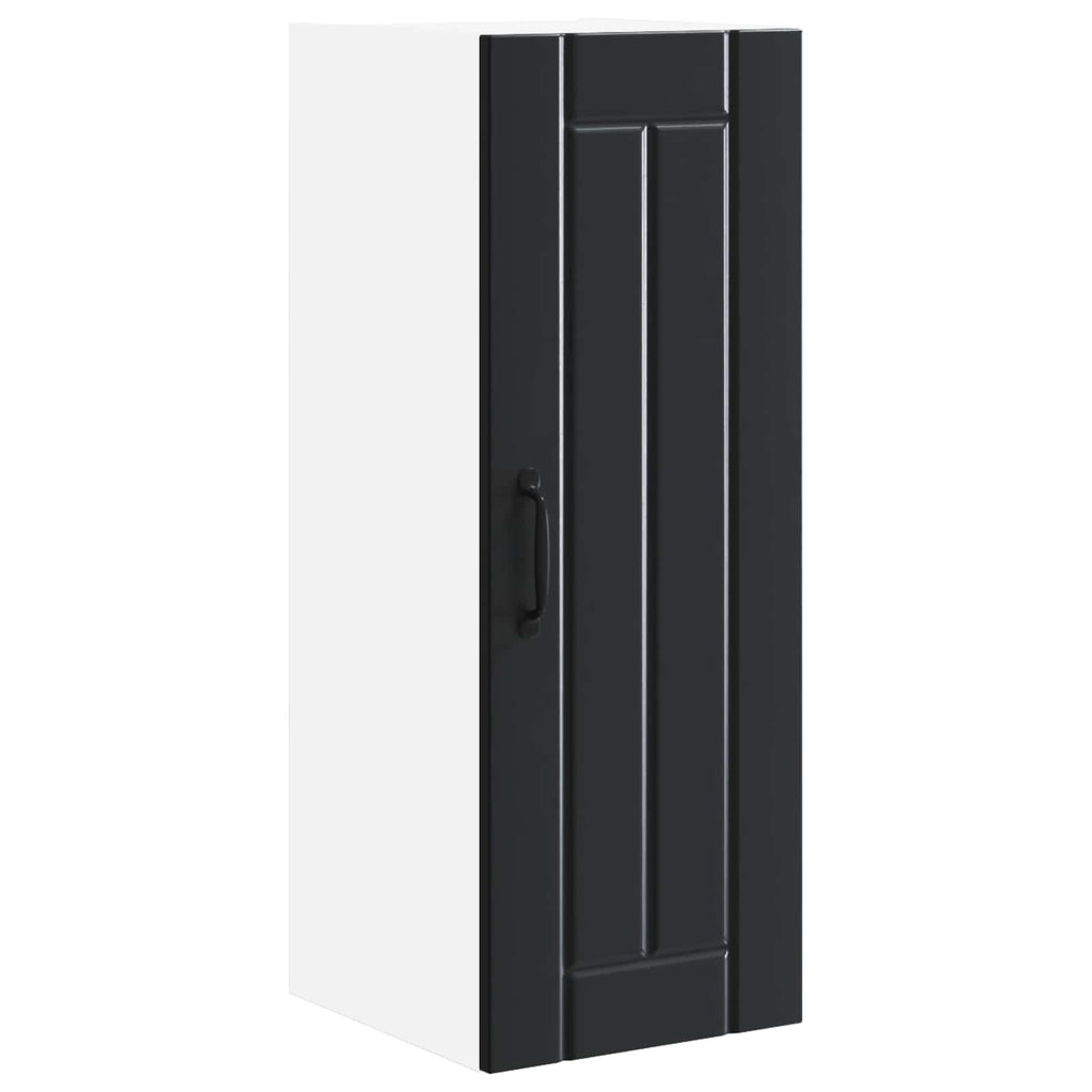 vidaXL Szafka ścienna LUCCA 2 pcs Czarny 30 x 31 x 80 cm