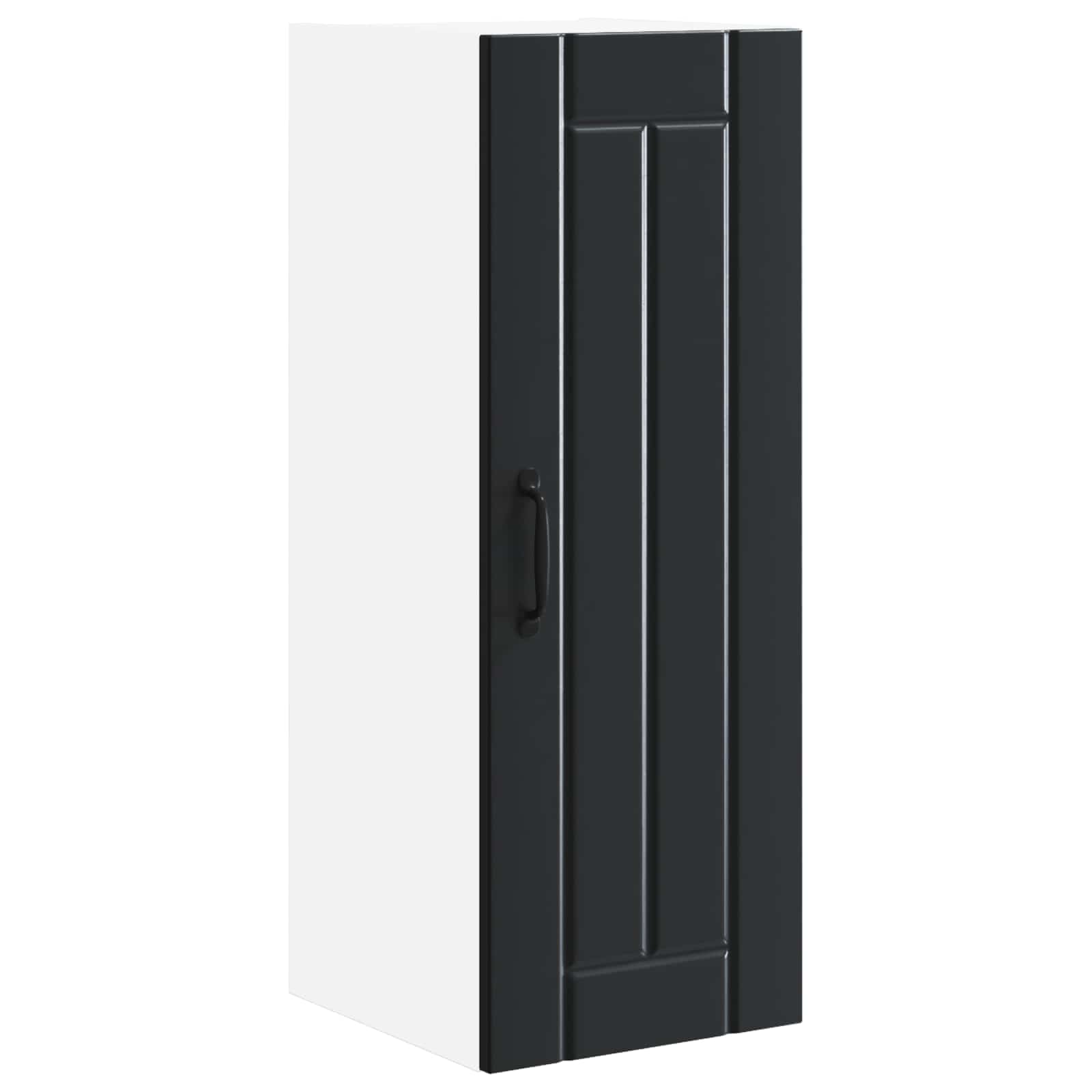 vidaXL Szafka ścienna LUCCA 2 pcs Czarny 30 x 31 x 80 cm