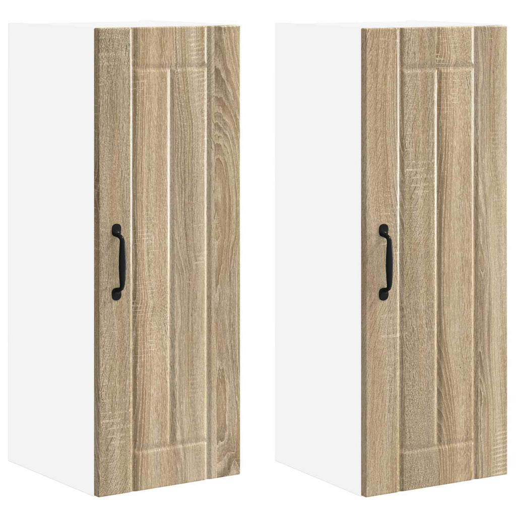 vidaXL Szafka ścienna LUCCA 2 pcs dąb Sonoma 30 x 31 x 80 cm