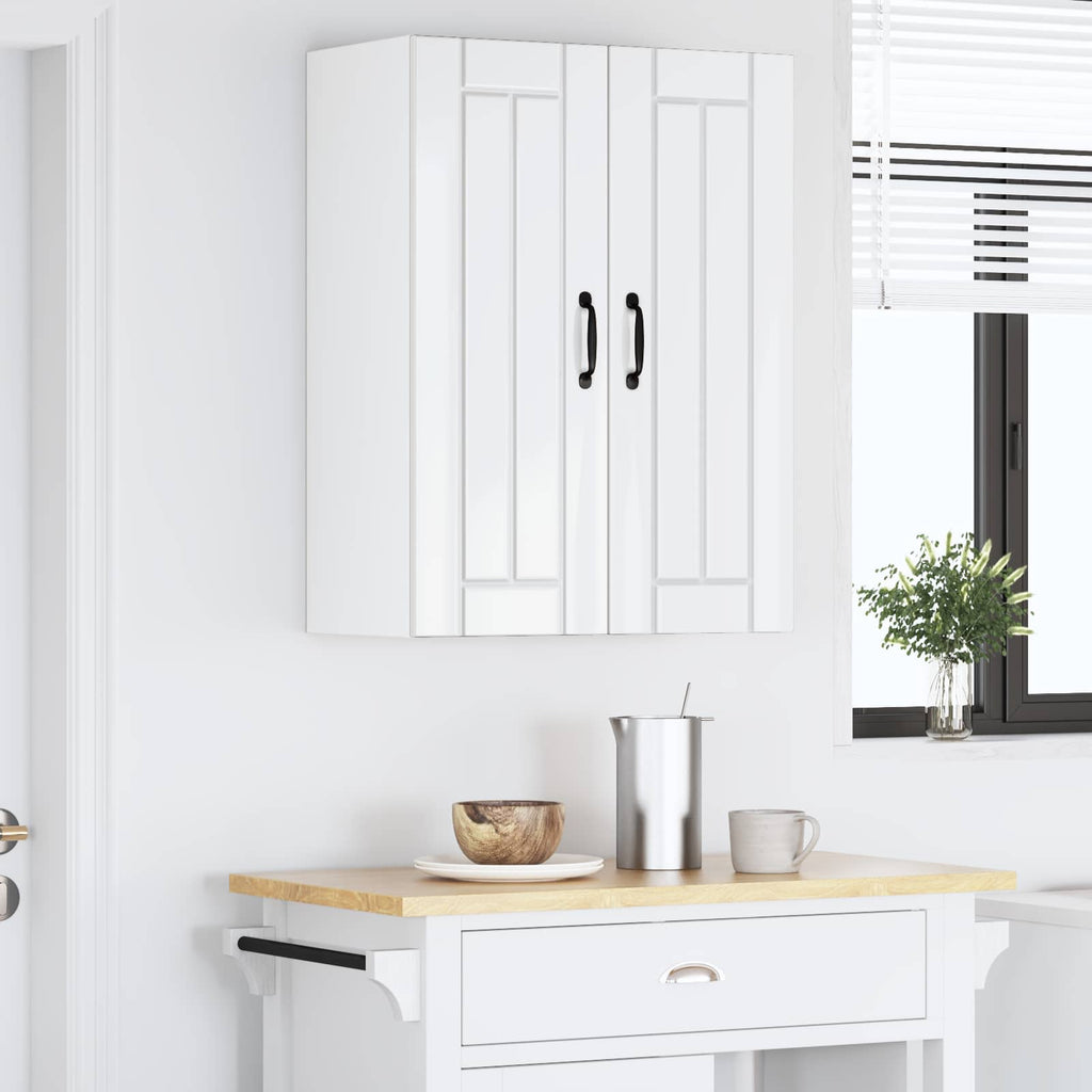 vidaXL Szafka ścienna LUCCA 2 pcs Biały wysoki połysk 30 x 31 x 80 cm