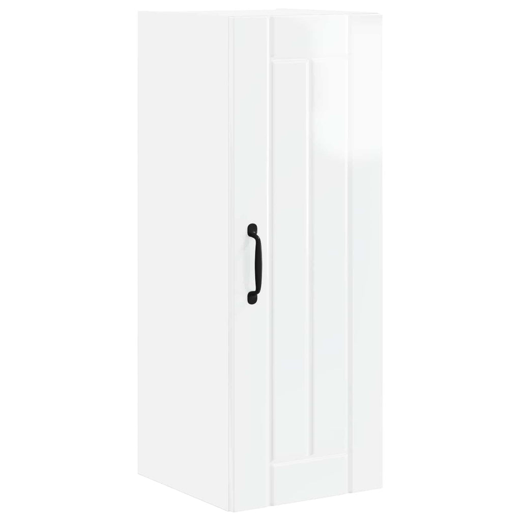 vidaXL Szafka ścienna LUCCA 2 pcs Biały wysoki połysk 30 x 31 x 80 cm