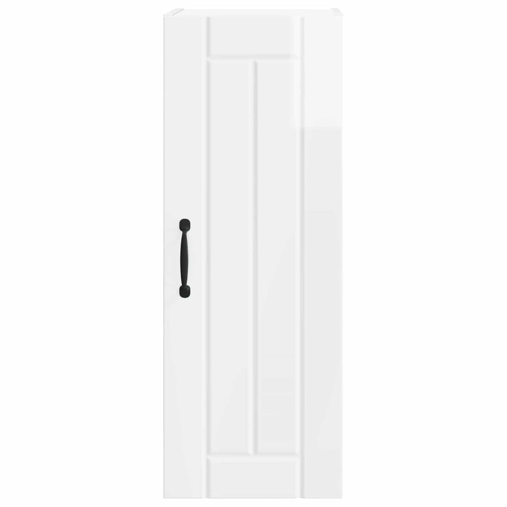 vidaXL Szafka ścienna LUCCA 2 pcs Biały wysoki połysk 30 x 31 x 80 cm
