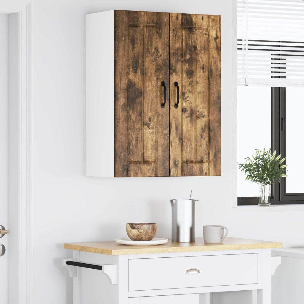 vidaXL Szafka ścienna LUCCA 2 pcs Dąb wędzony 30 x 31 x 80 cm