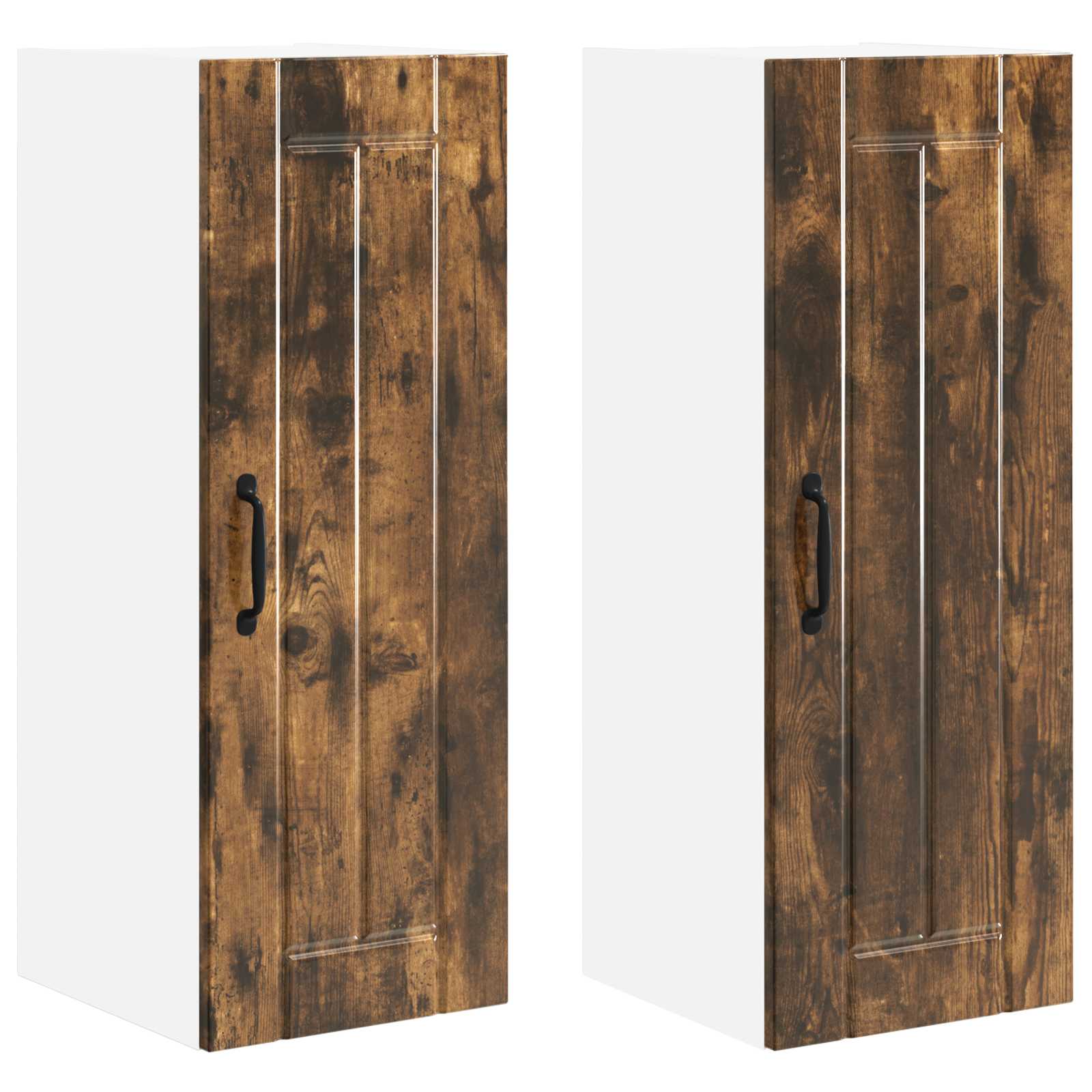 vidaXL Szafka ścienna LUCCA 2 pcs Dąb wędzony 30 x 31 x 80 cm