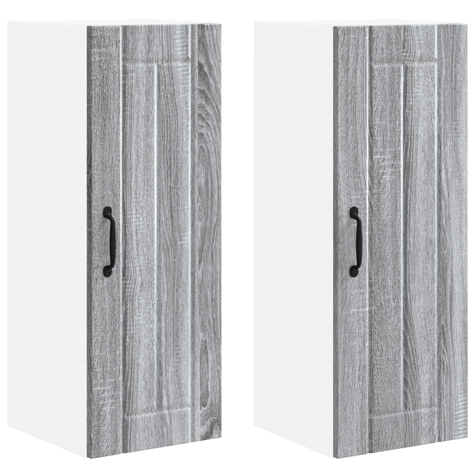 vidaXL Szafka ścienna LUCCA 2 pcs Szary Sonoma 30 x 31 x 80 cm
