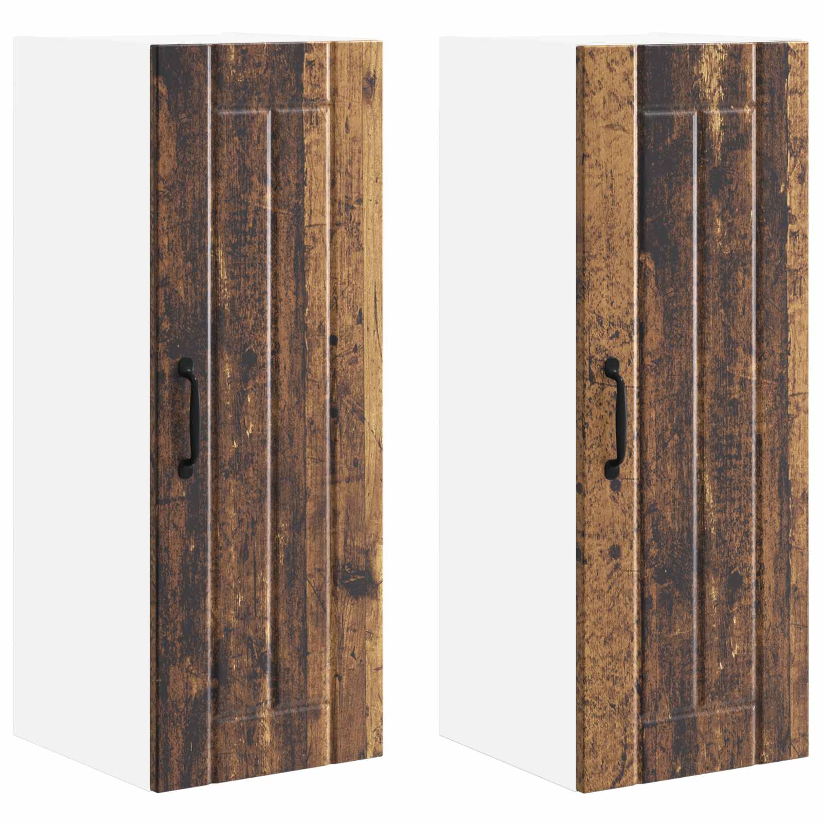 vidaXL Szafka ścienna LUCCA 2 pcs Stare drewno 30 x 31 x 80 cm