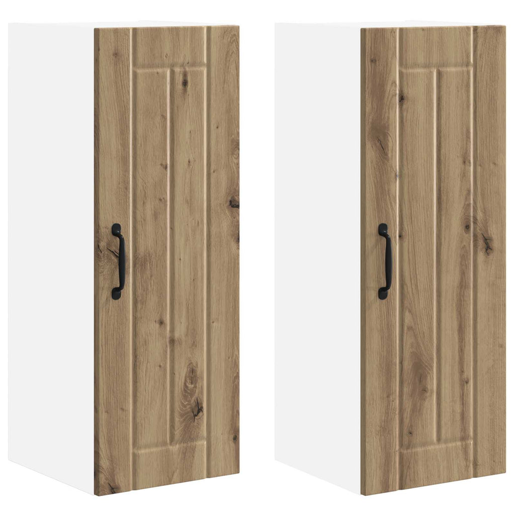 vidaXL Szafka ścienna LUCCA 2 pcs Dąb artisan 30 x 31 x 80 cm