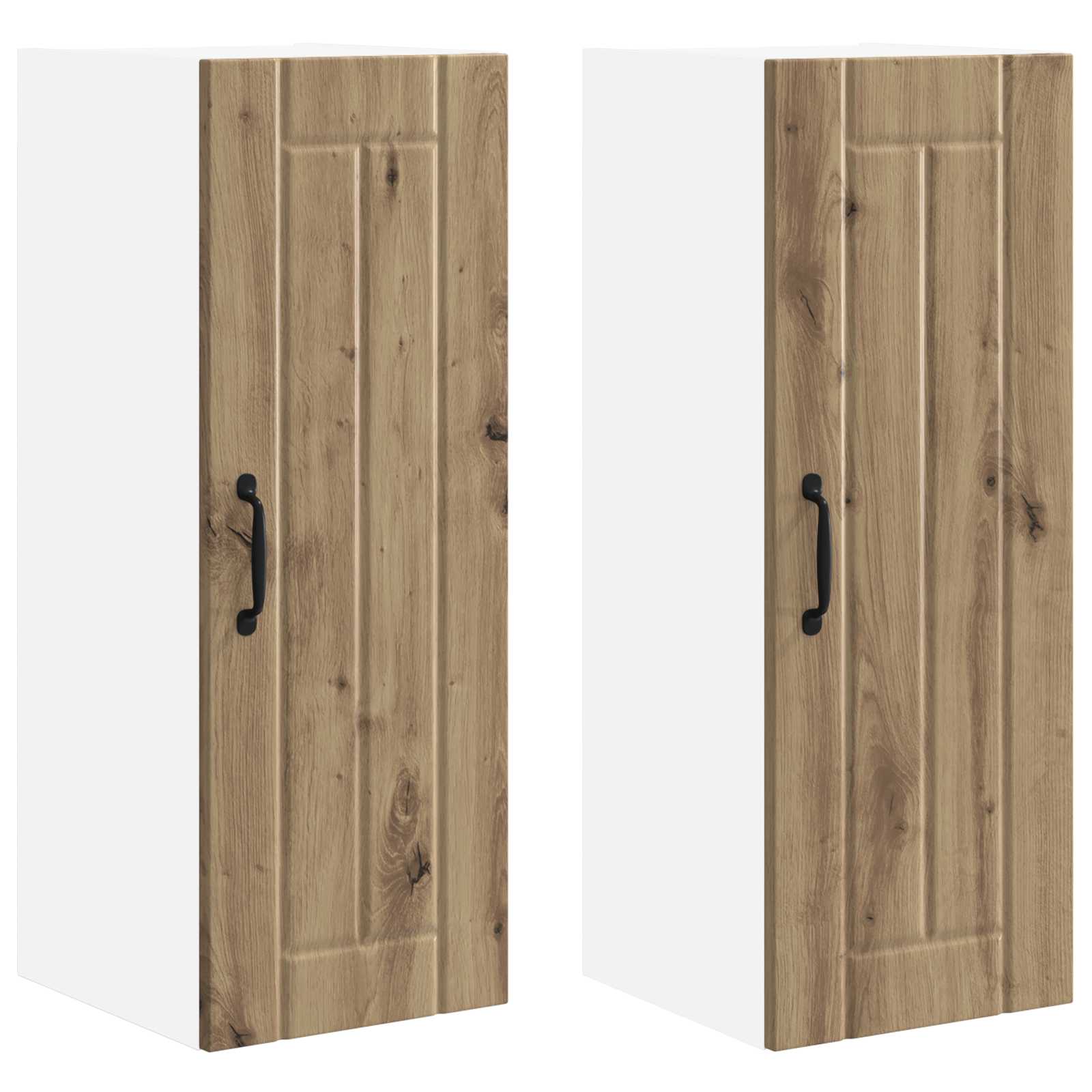 vidaXL Szafka ścienna LUCCA 2 pcs Dąb artisan 30 x 31 x 80 cm